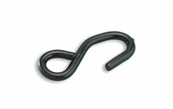 Plasticised steel S-hook