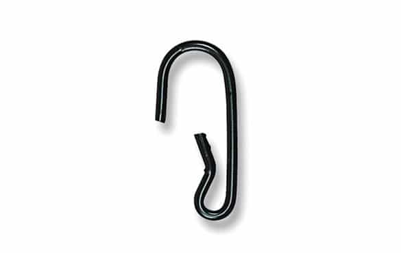 Plasticised steel hook for net