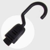 Flat bungee cord with 1 piece hook