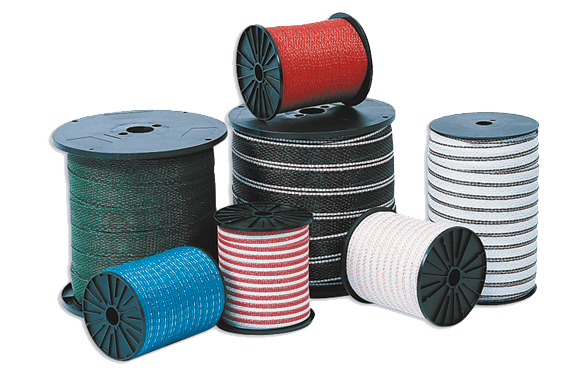 Tape for electric fencing