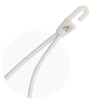 Hook-and-loop elastic cord hook