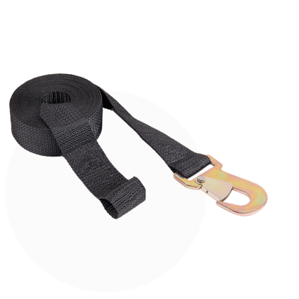 Sangle De Traction 10 Mètres - Charge Max 2000 Kg, Largeur 50 Mm, Avec Crochet Pour Treuil