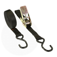 25-mm strap black with ratchet and 2 S-hooks