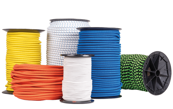 Elastic cables with reels