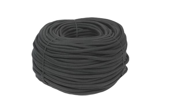 Elastic cotton cable black