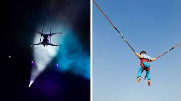 Spectacle aérien du cirque du soleil