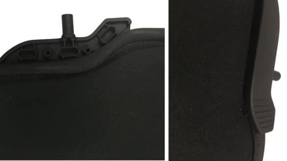 Tablette arrière textile