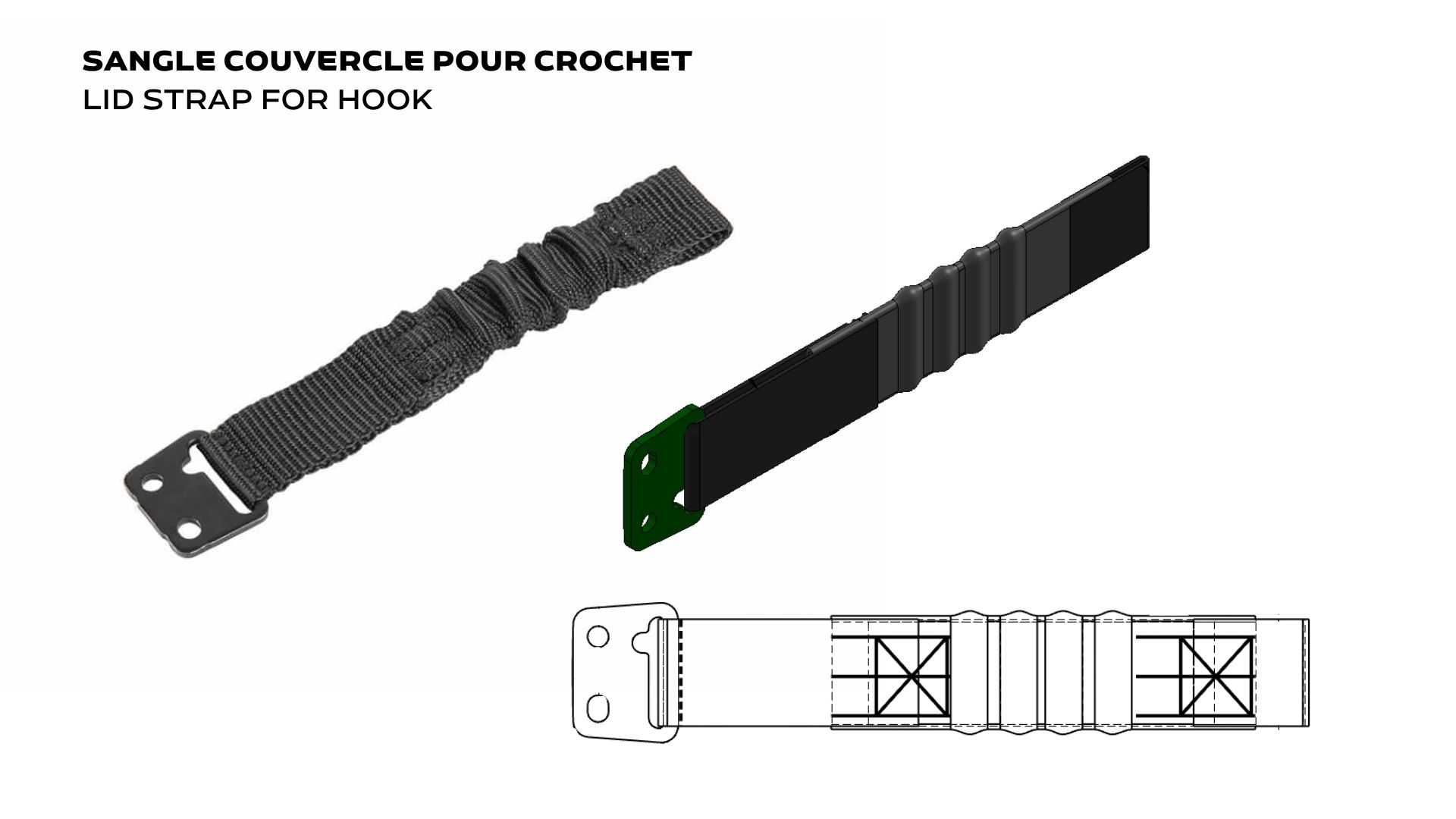 Elastic lid strap OEM applications Lid strap with elastic material for OEM applications