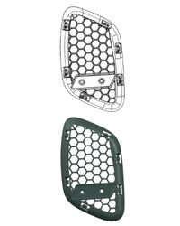 Grilles haut-parleur automobile conception Grilles de haut-parleur automobile avec design technique et perforations pour diffusion sonore optimale