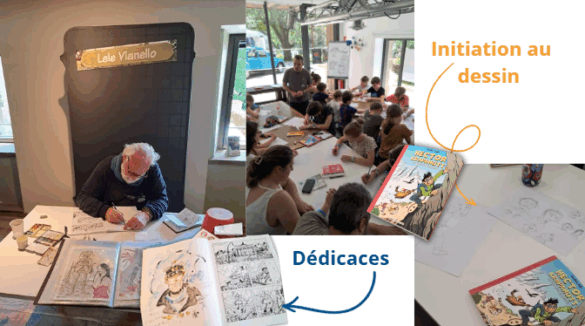 Moulin à BD séance de dédicaces